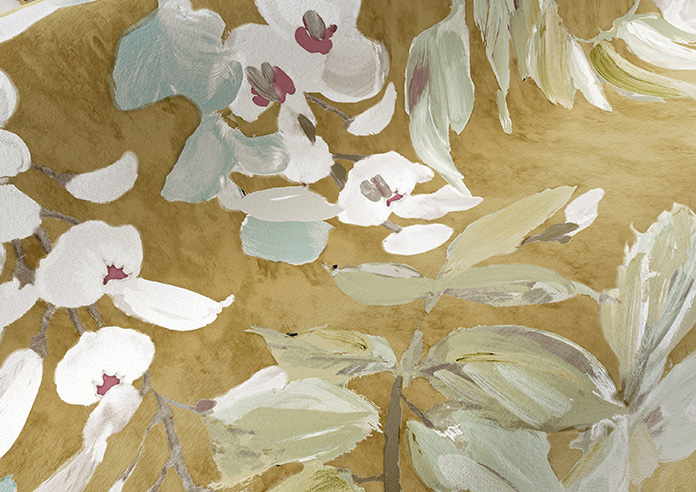 Wisteria, Ochre - Made to Measure Curtains - Image 4